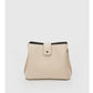 Bone-colored leather handbag. Made in Italy.