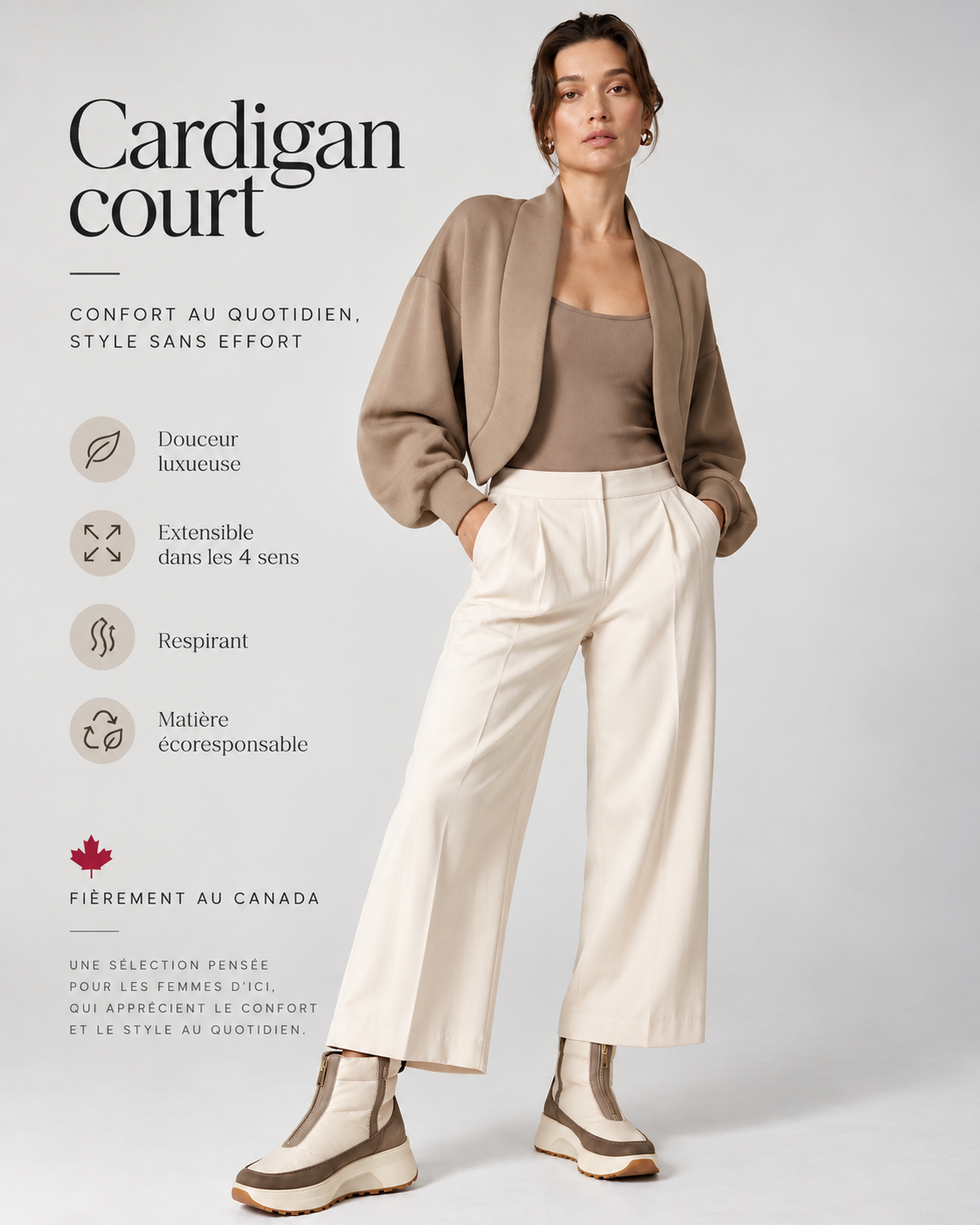Cardigan court Dreamweave™ - caribou