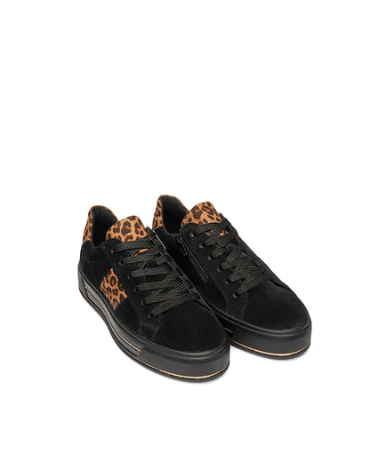 Baskets Ara Canberra - daim noir Léo