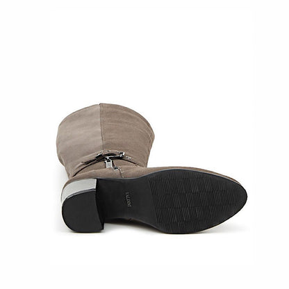 Bottes Valdini en daim truffle.