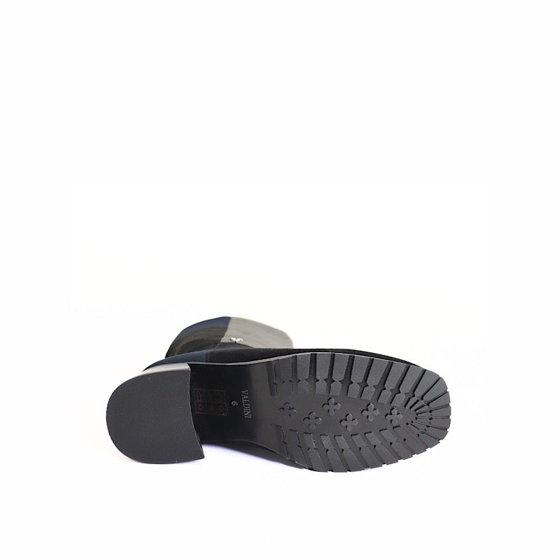 Bottes Valdini Bailey, en daim noir gris et marine.