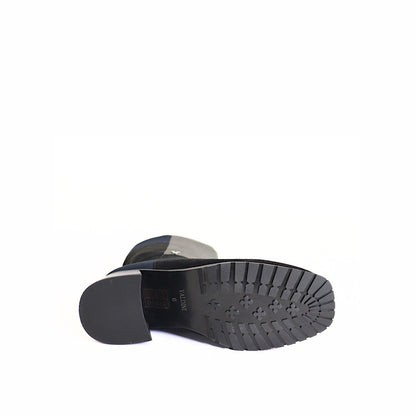 Bottes Valdini Bailey, en daim noir gris et marine.