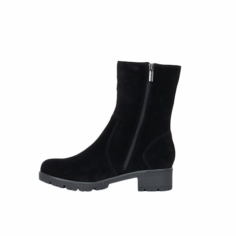 Bottes Valdini Iris, en daim noir imperméable.