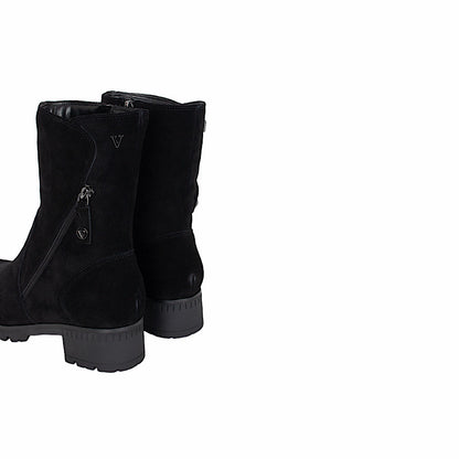 Bottes Valdini Iris, en daim noir imperméable.