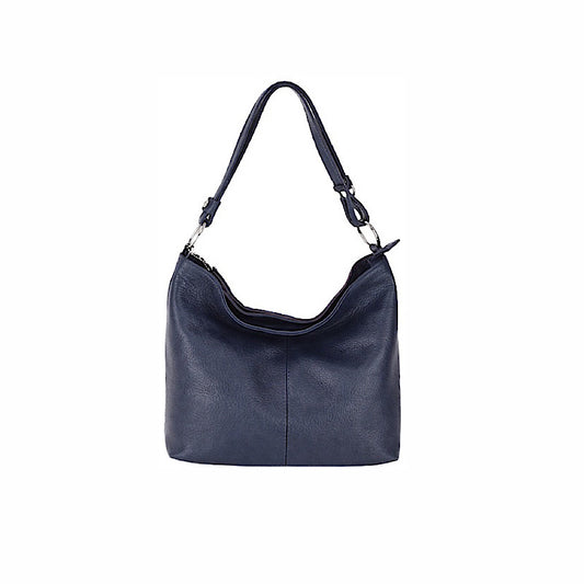 Sac marine en cuir nappa.