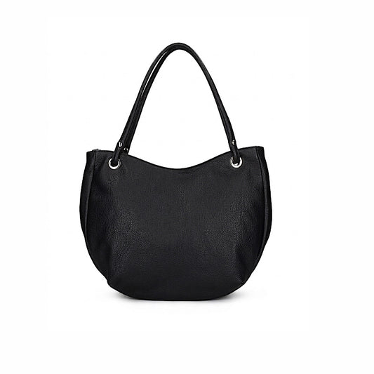 Sac noir en cuir nappa.