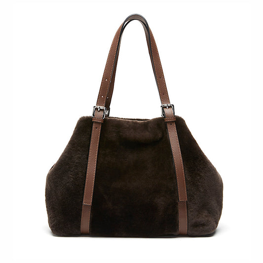 Meyer sac à main brun fourre-tout en mouton, La Canadienne.