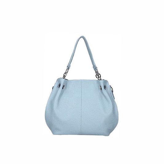 Sac bleu en cuir nappa.