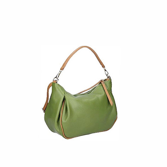 Sac vert pomme en cuir nappa.