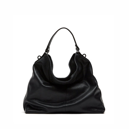 Sac à main/bandoulière La Canadienne Monty en cuir noir.