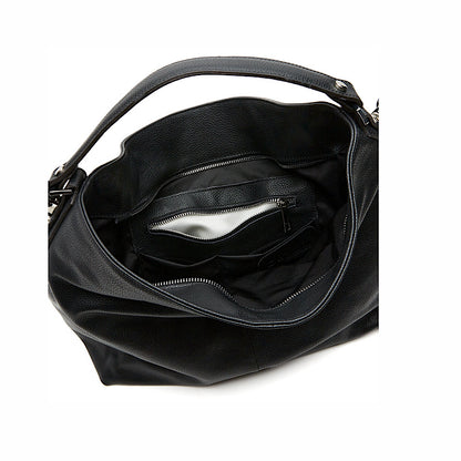 Sac à main/bandoulière La Canadienne Monty en cuir noir.