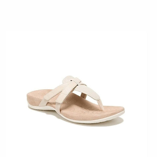 Sandales Vionic Bertha, en cuir ivoire.