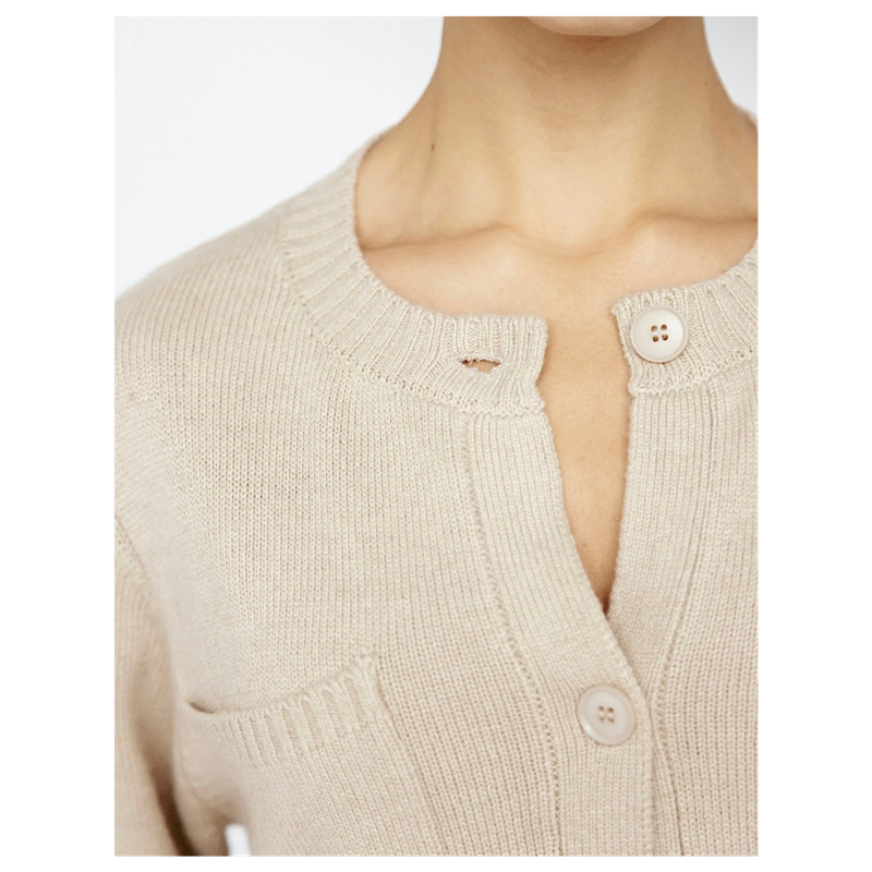 Cardigan en mélange de cachemire – taupe – vue 2