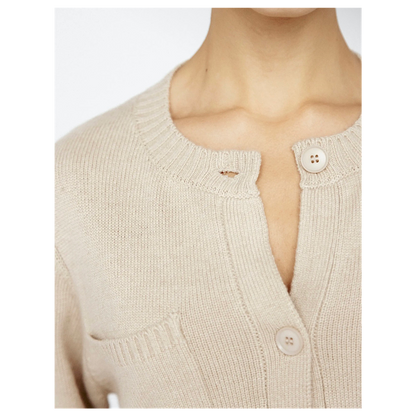 Cardigan en mélange de cachemire – taupe – vue 2