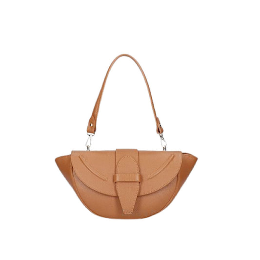 Sac en cuir cognac pâle – Fabriqué en Italie