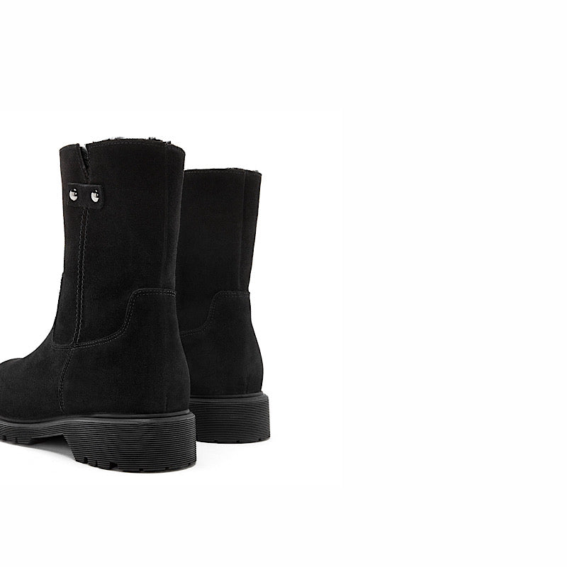 Bottillon La Canadienne Hogan, en suède, doublé de mouton.