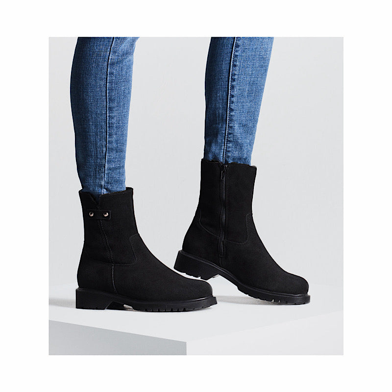 Bottillon La Canadienne Hogan, en suède, doublé de mouton.