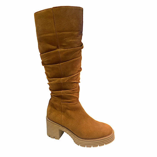 Bottes Softwaves en suède cognac.