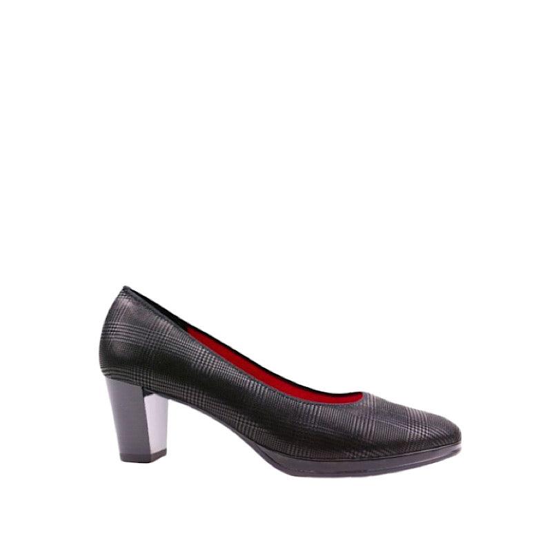Chaussures Ara 12-13436 noir laminé effet tartan. - Boutique Prestige