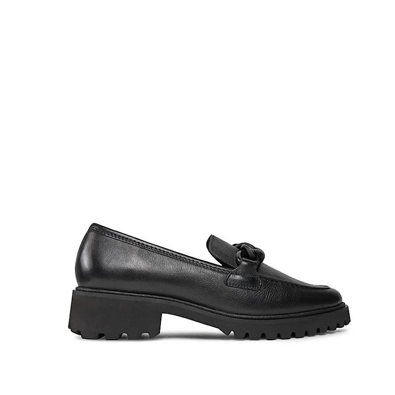 Chaussures Ara type flâneur 12-31209 Kiana en cuir noir. - Boutique Prestige