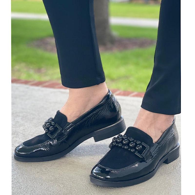 Chaussures Softwaves type flâneur en noir. - Boutique Prestige