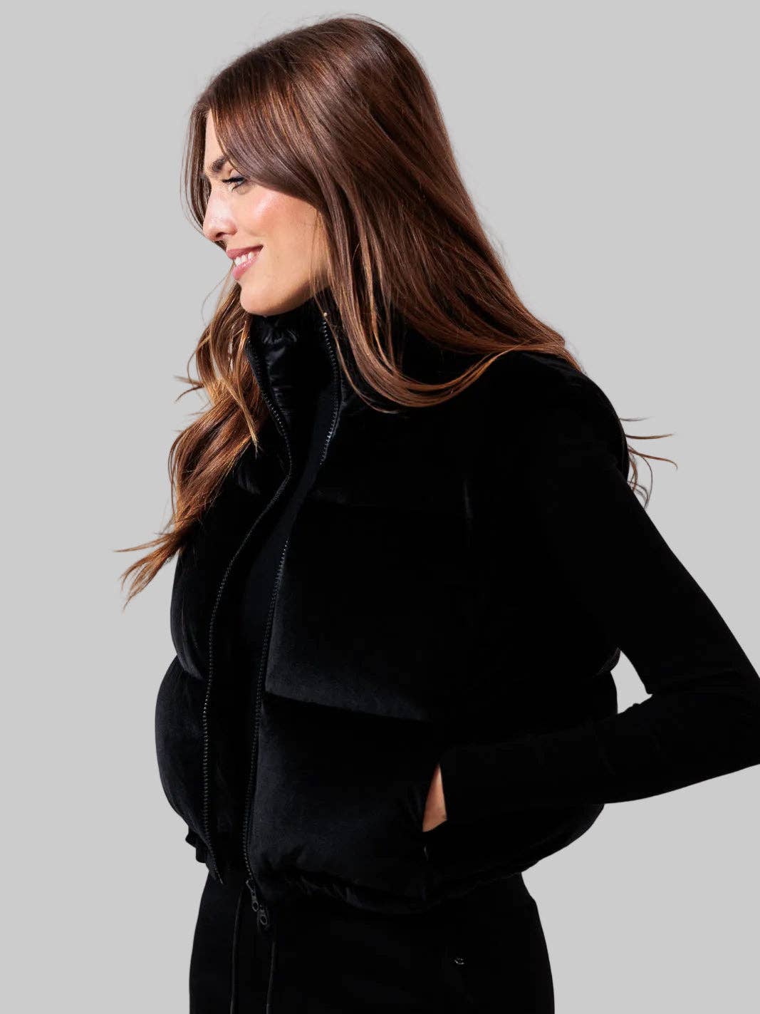 Gilet en velours - noir