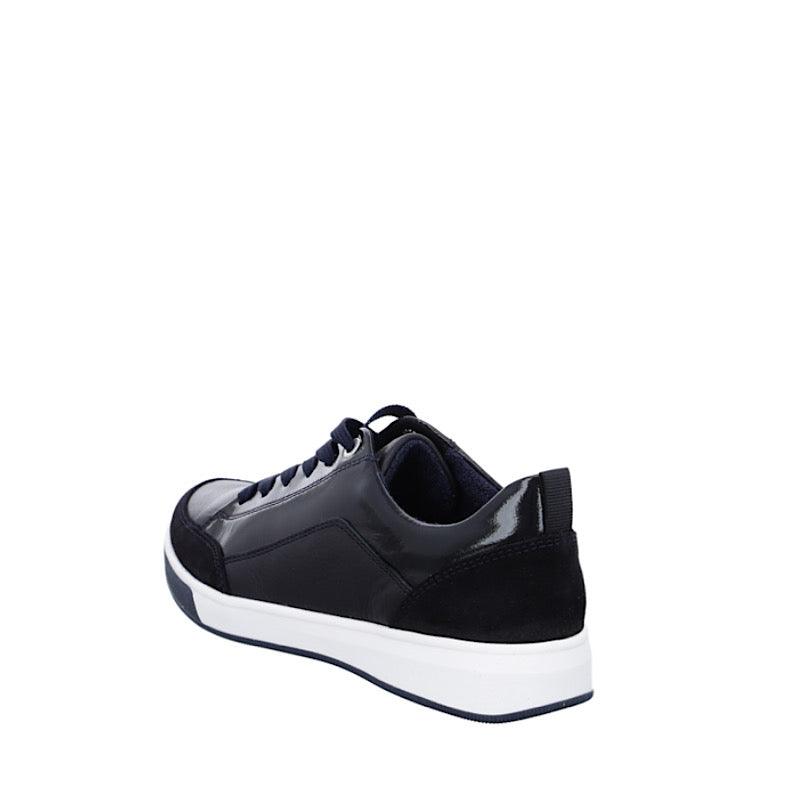 Chaussures lacées Ara 12-34465 en cuir marine. - Boutique Prestige