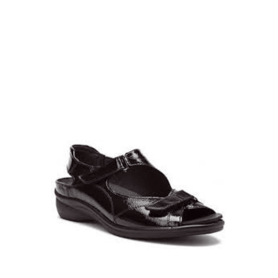 Sandales Ara 12-35472 noir verni - Boutique Prestige