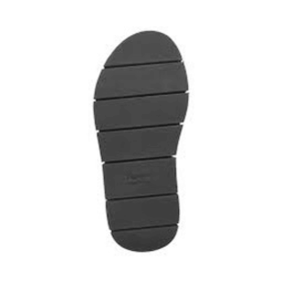 Sandales plateforme en cuir noir - Boutique Prestige